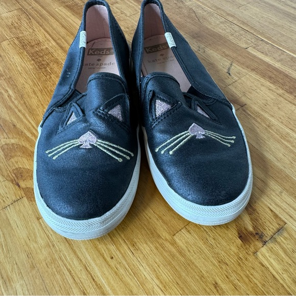 Keds X Kate Spade NY Cat Double Decker Slip On Sneakers Size 1 Youth - Picture 3 of 6